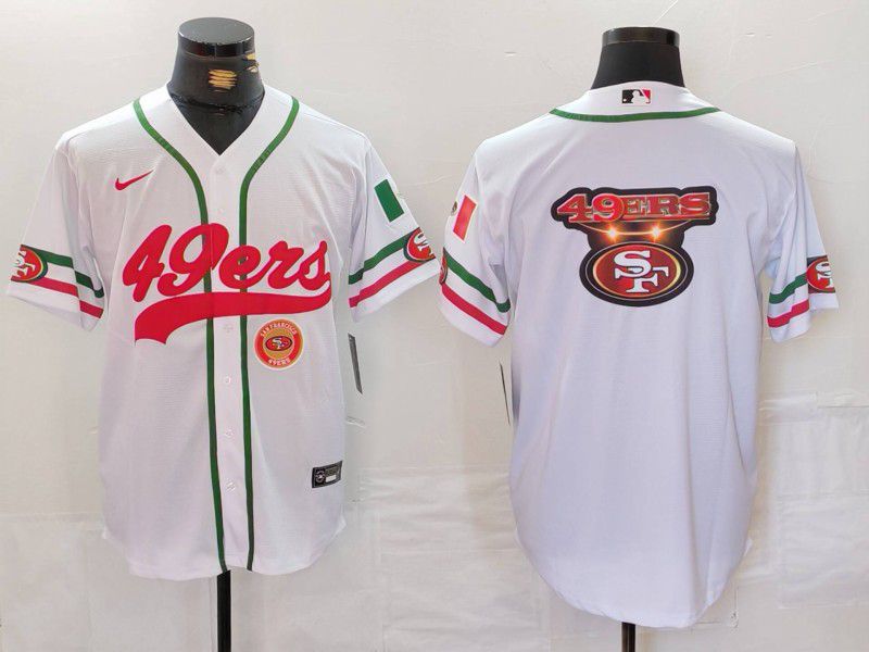 Men San Francisco 49ers Blank White Joint Name 2024 Nike Limited NFL Jersey style 7037